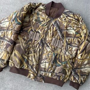 Vintage 90s Columbia sportswear camo hunting field jacket puffer coat